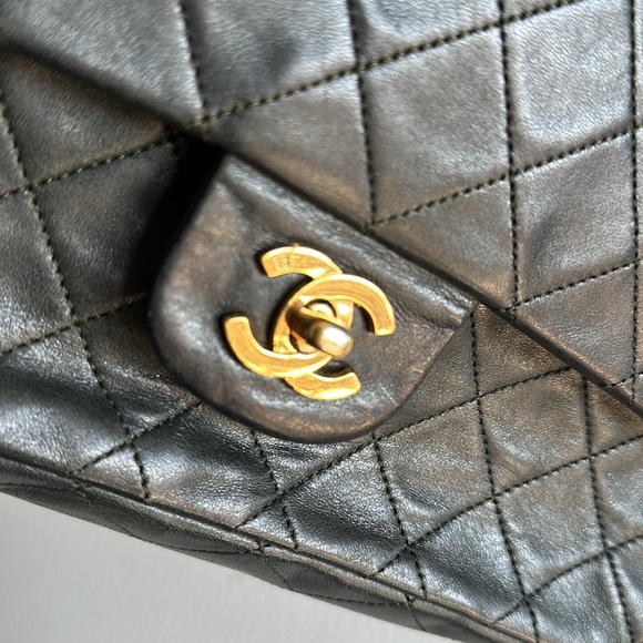 Vintage authentic Chanel gray double flap bag - Picture 2 of 9